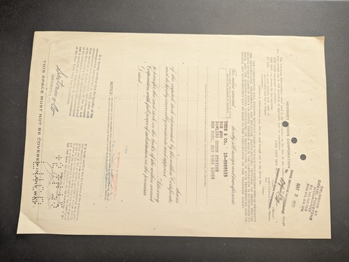 Hershey Foods Corp Aktienzertifikat - Chocolate Company - ausgestellt am 25. April 1972 - Bild 6 von 9