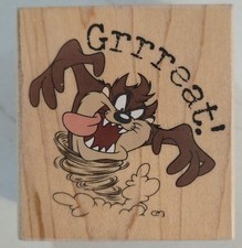 Rubber Stampede Wood Stamp Great Tasmanian Devil Taz Looney Tunes A1870E USED