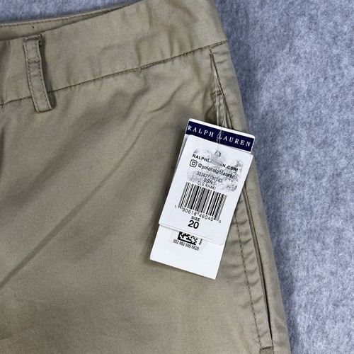 Polo Ralph Lauren Pants Youth 20 (30x31) Khaki Chino Straight Cotton New - Picture 3 of 13