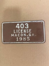 1985 Macon Georgia City License Plate Topper Ga,