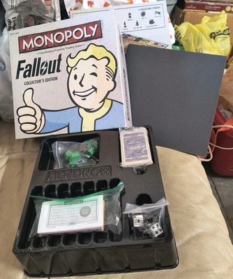Fallout Monopoly Collector's Edition Complete Board Game Vault Boy