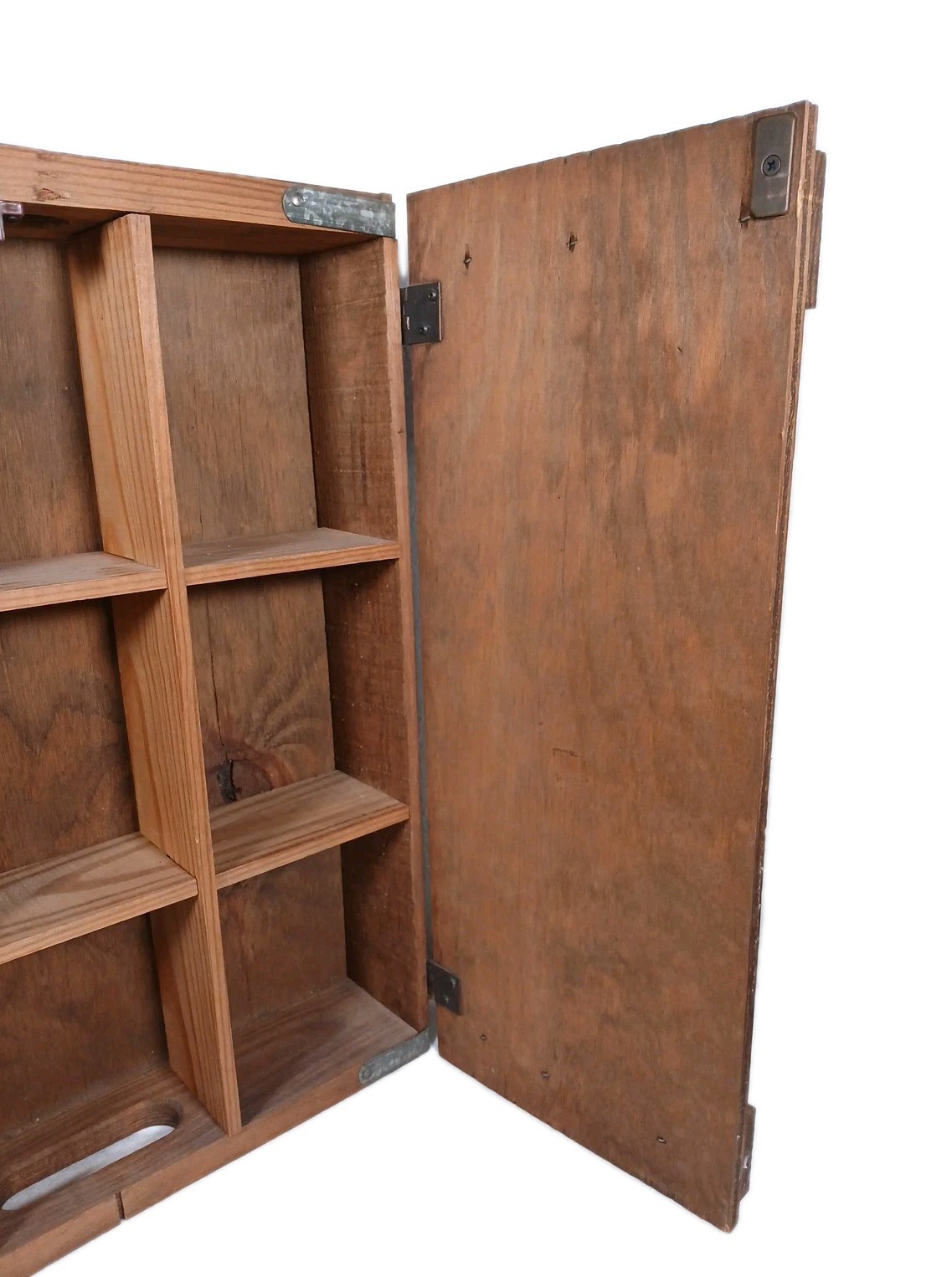 Vintage Drink Pepsi Cola All Wood Cassette Case Hanging Display Shelf Cabinet 