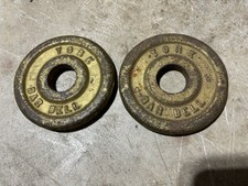 York Barbell 1.25 lb Weights Vintage York Lot of 2 No 1.25 1940s HTF