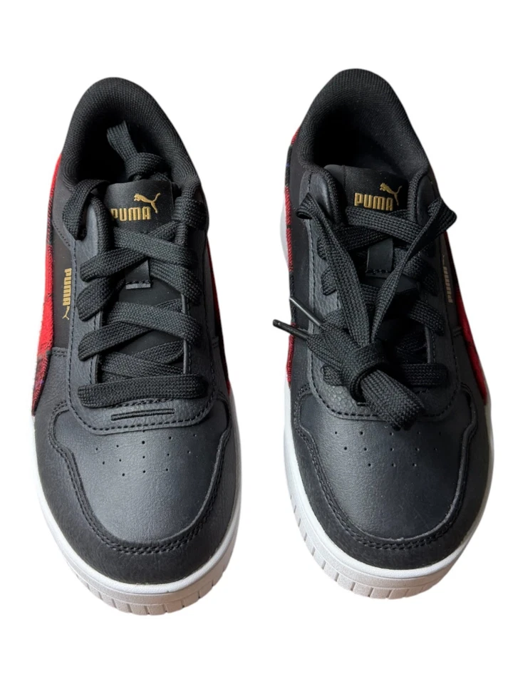 PUMA Carina Street Punk Plaid  Toddler/ Little Kid Shoes Black Red Plaid Size 2C - Image 3 of 4