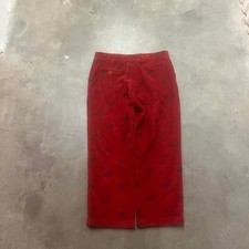 Vintage Orvis men's red Labrador aop corduroy pleated pants USA made 90s 38