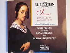 Anton Rubinstein Violin/Viola Sonatas Pierre Frank CD Pierre Verany 2004
