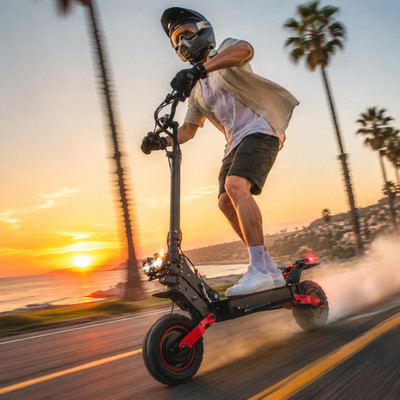 all terrain 2400w dual motor electric scooter big screen long range fast speed
