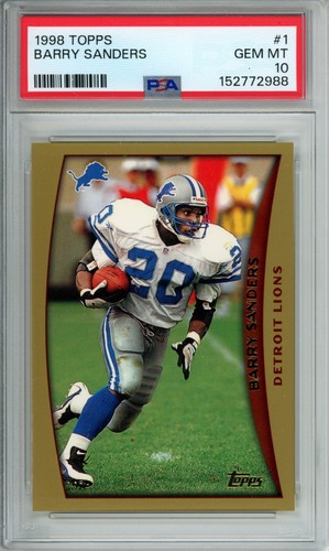 Barry Sanders #1 1998 Topps card