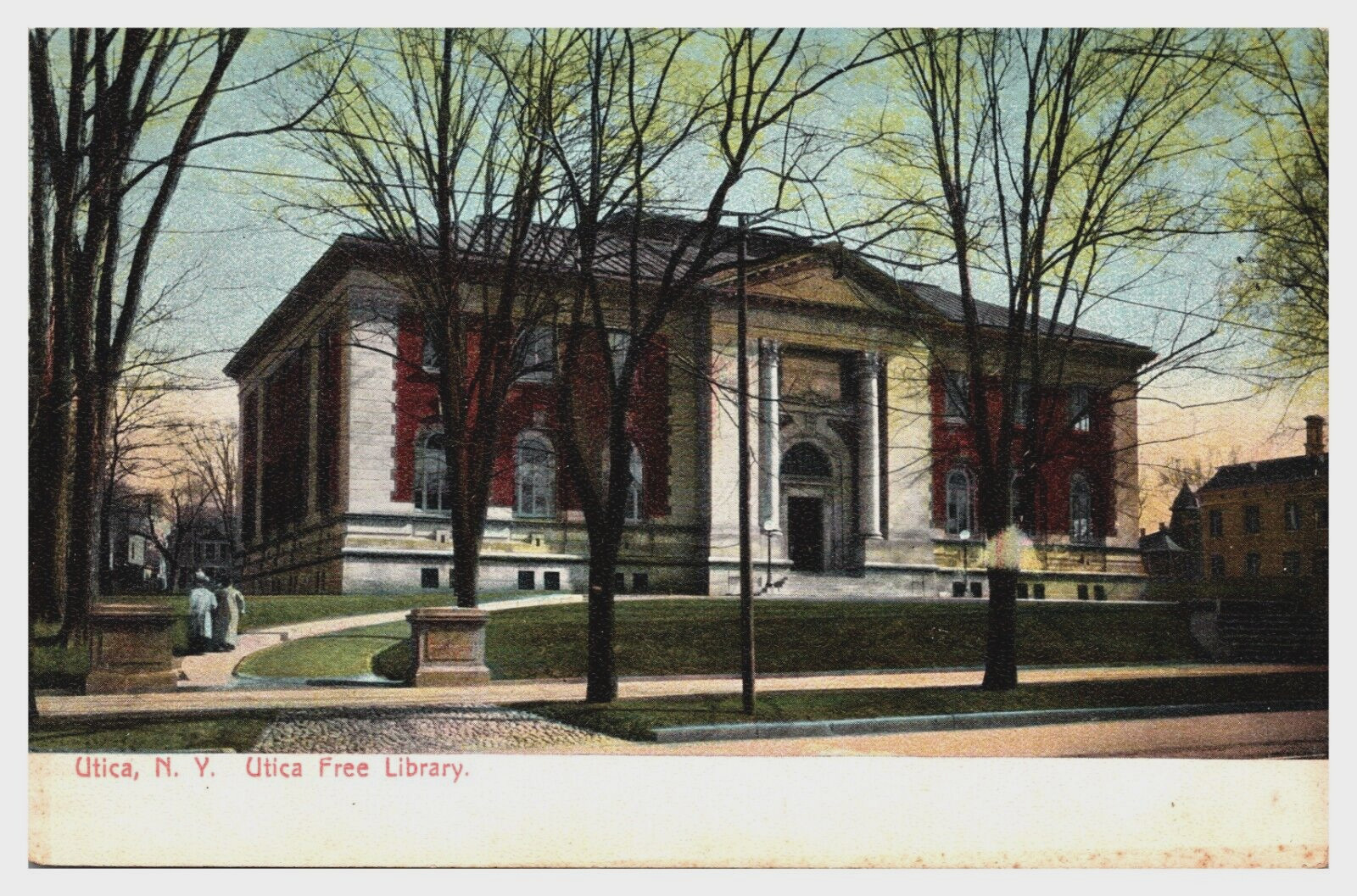 Utica Free Library NY New York UDB Unposted Postcard