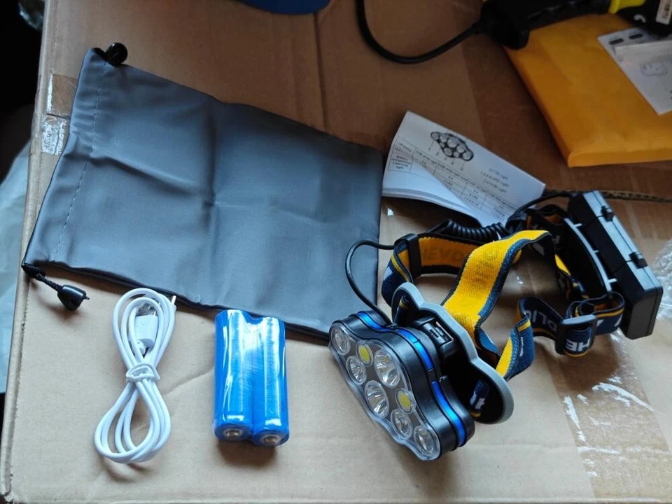 Rechargeable LED Head Torch Bright Headlight,18000 Lumens LED 8 Modes Headlamp - Image 3 of 4