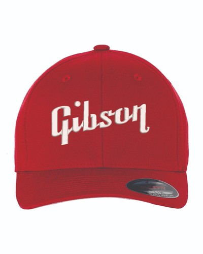 Gibson Logo bestickt Flexfit Mütze flach und gebogen schwarz, marineblau, rot, grau - Bild 15 von 17