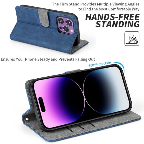 RFID Blocking Protect Flip Wallet leather Case For Sharp Aquos Sense 7 /7 Plus - Picture 11 of 28