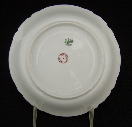 Leon Sazerat Limoges 7 3/8" Coupe Soup Bowl Floral - Picture 3 of 4