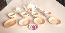 Vintage Chilton Toys Barbie .. Doll Sized Play 13 Piece China Tea Coffee Set EC