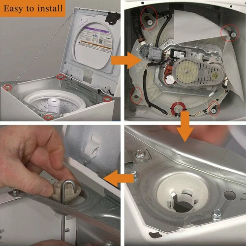 4x Unterlegscheiben Aufhängestangen Kit passend für Roper RTW4641BQ0 RTW4641BQ1 Maytag MVWC200BW0 - Bild 9 von 12