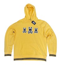Psycho Bunny Men  s Liam Embroidered Golden Ray Pullover Hoodie 145 Size 3XL NWT