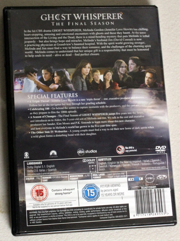 Ghost Whisperer The Final Season Five 5 (6 Disc DVD Boxset) PAL Region 2 VGC - Image 4 of 4