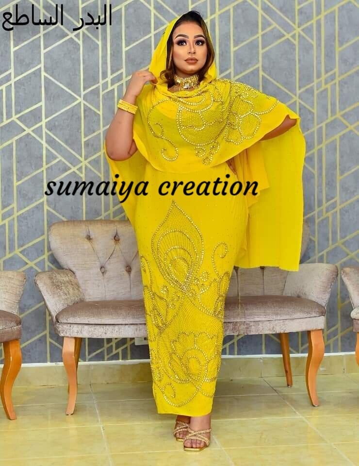 New African Fashion Sudanese Saree Dress Toub Sudanese Wedding Traditional Style - Image 2 of 2