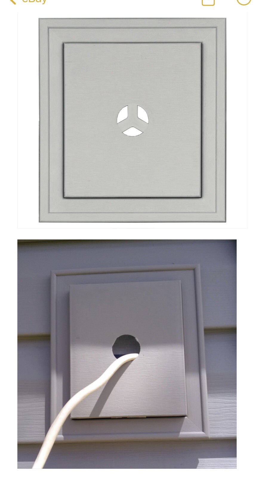 JBLOCK Light Gray 016 Square Mount Vinyl Siding Accessory Mounting 8”x8”x2” eBay