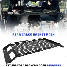 Interior Rear Cargo Basket Rack Fit For 2021-2025 Ford Bronco 4 Door Hardtops