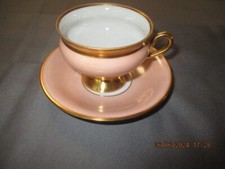 Tolle Mokka Tasse KPM Porzellanmalerei Rosenborg Lyngby handbemalt altrosa