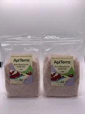 Api Terra Raw Himalayan Pink Salt Fine  2 Pouch Lot 84 Minerals 1.1 Lbs Each