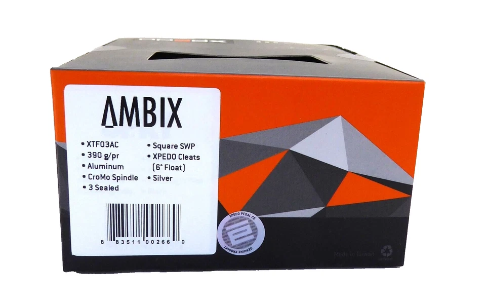 Pedal de plataforma Xpedo Ambix, doble cara, plateado Foto 2 de 3