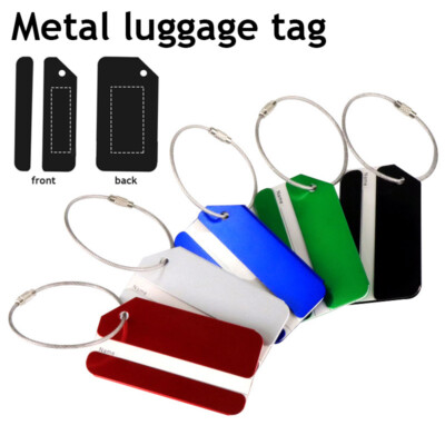 Metal Luggage ID Label Key Tag Tags Key Chain Stainless Steel