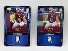 2024 Uno Elite NFL Core Edition #47 Sam Cosmi Blue FOIL + Base Card (SP)