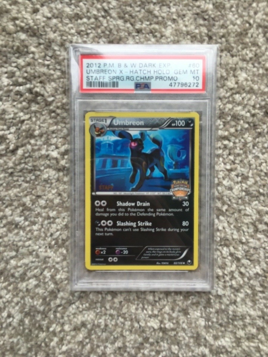PSA 10 Gem Mint Umbreon STAFF Promo Dark Explorers 60 Holo Pokemon  