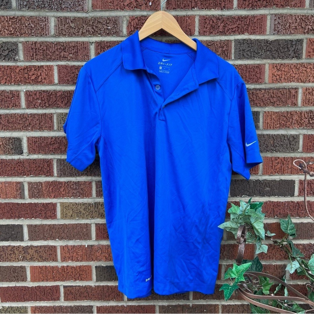 Nike Royal Blue Dri-Fit Collared Short Sleeve Shirt | eBay