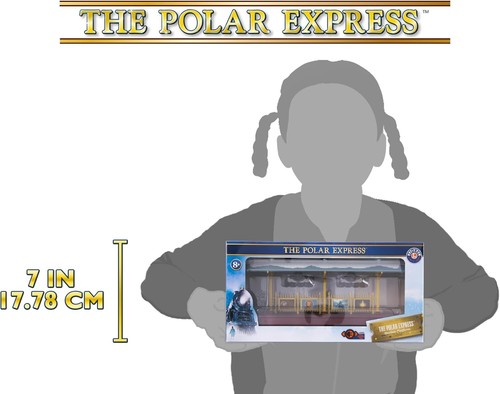 Compact Polar Express Electric O Gauge Station Platform with Snowman & Hero Boy - Picture 10 of 10