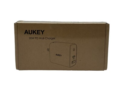 NEW AUKEY 30W Dual-Port Charger with Dynamic Detect USB-C 1 USB-A 1 Port (PA-D1)