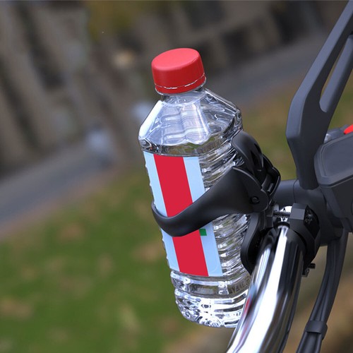 Motorcycle Parts Beverage Water Bottle Drink Cup Holder Rack Black Accessories - Picture 8 of 12