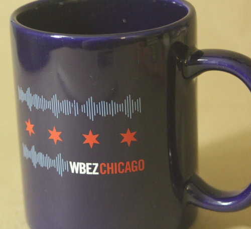 WBEZ Chicago 91.5 FM News Public Radio NPR Dark Blue Cobalt Coffee Cup Mug - Picture 2 of 11