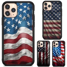 Anticollisione per iPhone 6 7 8 10 X 11 12 13 14 15 poster bandiera americana USA