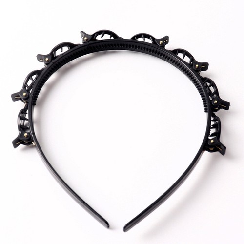 Double Layer Bangs Hairstyle Hairpin Headband with Clips Braided Headbands - Picture 11 of 14