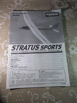 137Y Vintage 1994 Kyosho 10401 Japon Manuel Instruction Stratus Sport 16 Pages - Photo 1/4