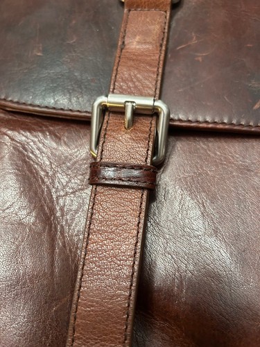 Mancini Buffalo Collection Leather Briefcase, holds up to 15 in Laptop, Brown - Afbeelding 2 van 17