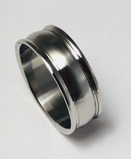 Unisex 316L Stainless Steel Convex Dome 8mm Ring Band Size 7 - 12 NEW SS34