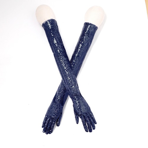 Guantes Largos Para Mujer Aleta Elásticos Hasta el Codo Lentejuelas Guantes De Colección Ópera - Imagen 35 de 147
