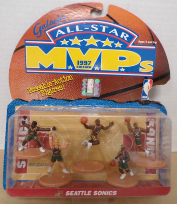 Seattle Sonics All Star MVPs 1997 Galoob Figures Kemp Payton 062325DMT2