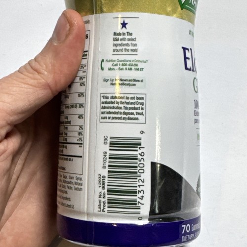 (NIB) Nature's Bounty Elderberry Gummies For Immune Health 70 Gummies Exp 12/25+ - Picture 5 of 6