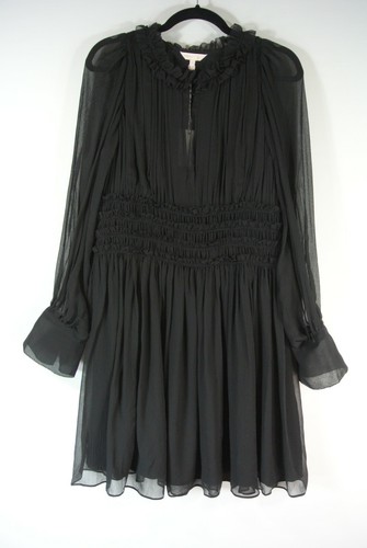 Rebecca Taylor Long Sleeve Silk Chiffon 