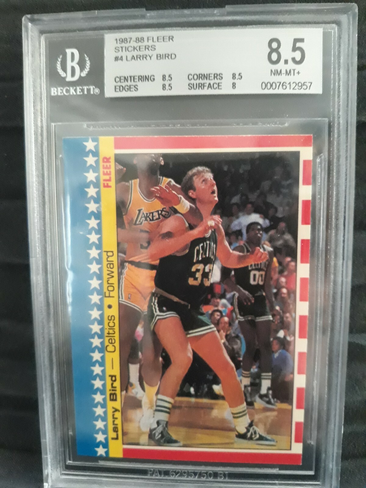 Larry Bird 87 88 Fleer Graded BGS 8.5! Insert Card! *Investment, Rare!