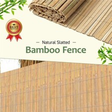 4M Heavy Duty Bamboo Fence Screening Outdoor Slat Garden Fencing Privacy Panel