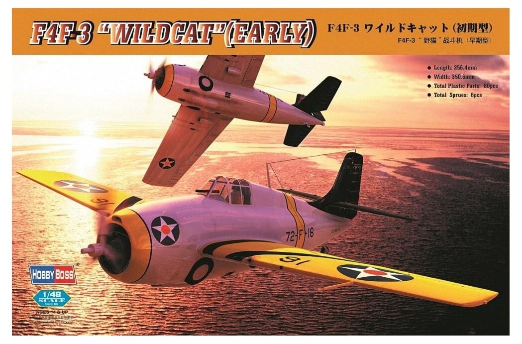 Hobbyboss 80326 1:48th scale Grumman F4F-3 Wildcat (Early)