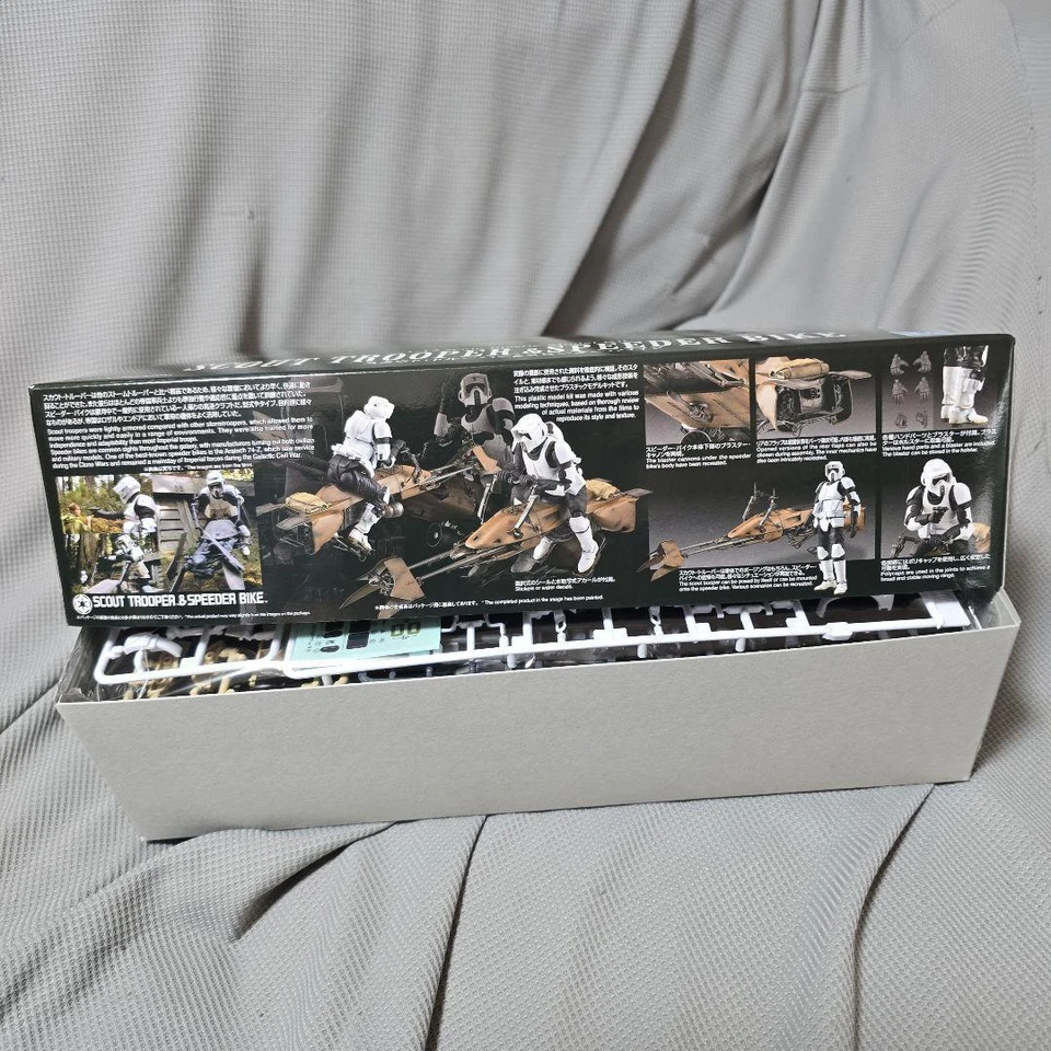 1/12 Scout Trooper & Speeder Bicicleta Star Wars Return Jedi Figura Modelo Plástico Foto 3 de 4