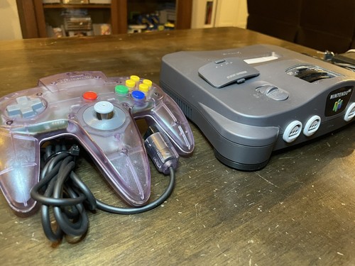 Nintendo 64 N64 System / Console Bundle + Cables + OEM Atomic Purple Controller - Picture 2 of 6