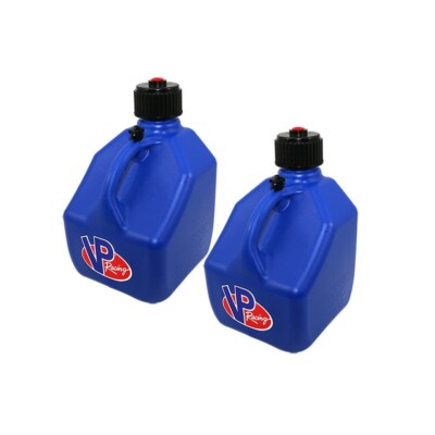 VP Racing 2 Pack Blue Square 3 Gallon Race Gas Alcohol Can Fuel Jug Utility Can